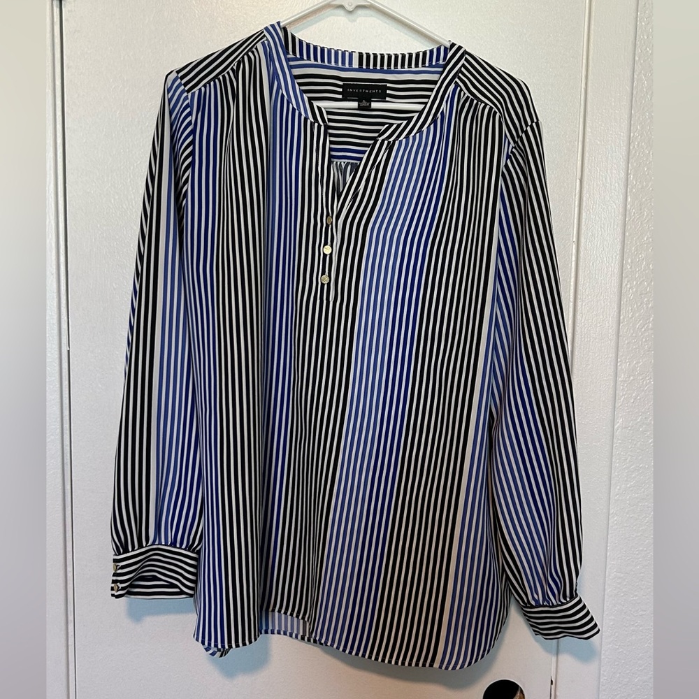 Investments long sleeve blouse